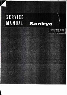 Sankyo 800 Stereo manual. Camera Instructions.